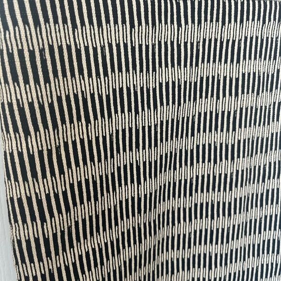 Loft double v neck color block dress BLACK TAN textured size 2 - Picture 3 of 7